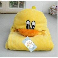 YKJY-232 2018 Trending Products Cute Duck Hooded Baby Towel Soft Flannel Blanket Spring Warm Baby Bath Towel